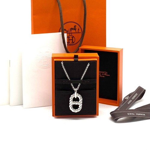 Collier argent hermes - argent,