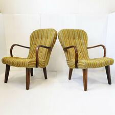 VINTAGE 1940 DLG CLAM CHAIR PHILIP ARCTANDER 40S 1940S DANISH ARMCHAIRS PAIR