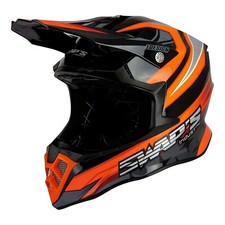 SWAP'S Casque de moto cross rouge orange gris S828 Taille M