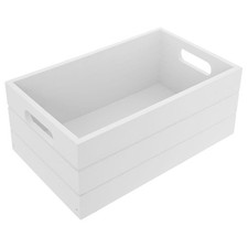 Caisse rangement bois blanc