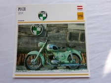 1956 PUCH 125 SV Motorcycle Photo Card