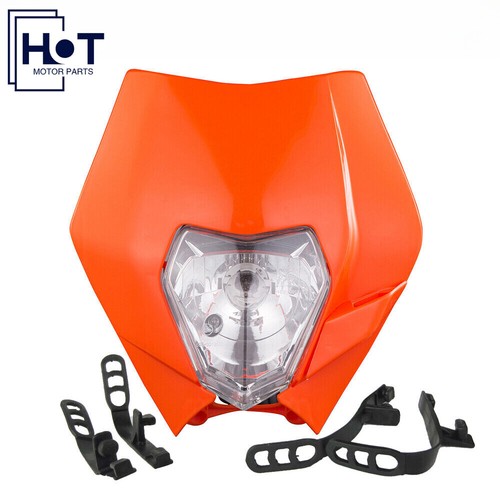 Orange motocross headlight - orange,