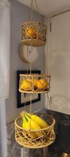 3 Tiers woven Hanging Fruit & Vegetable Baskets Storage Baskets, new