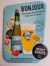 Tôle peinte BIERE MORT SUBITE