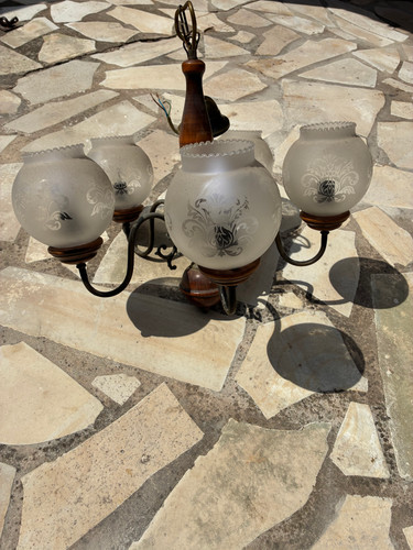 Ancien lustre têtes - 5,