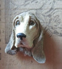 BASSET HOUND DOG FACE RESIN FRIDGE MAGNET TETE DE CHIEN BASSET