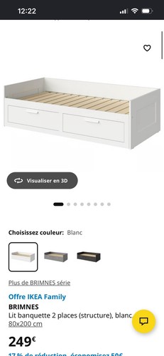 Ikea brimnes lit banquette - brimnes,
