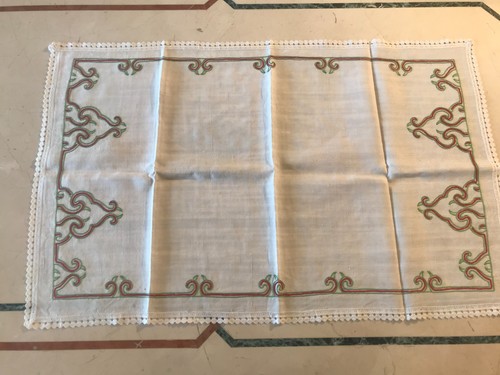 Nappe napperon ancien - , lin
