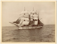 France, three-masted boat up close, general view of port, French Navy