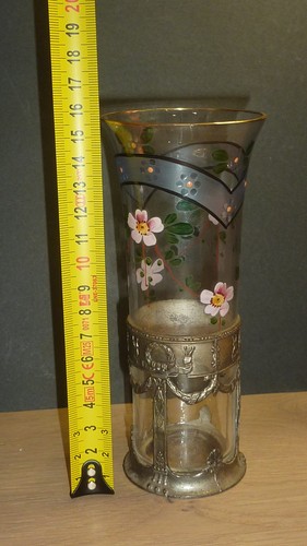 Vase ancien fleuri - ancien,