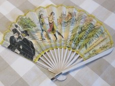 Paper advertising fan for Gand Belgium Flandria Palace Hotel dancers Eventail