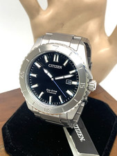 Citizen Men's Watch AW1840-50E Eco Drive Super Titanium Black Dial Date 41mm