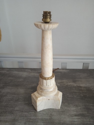 Pied lampe ancien marbre - ancien, en