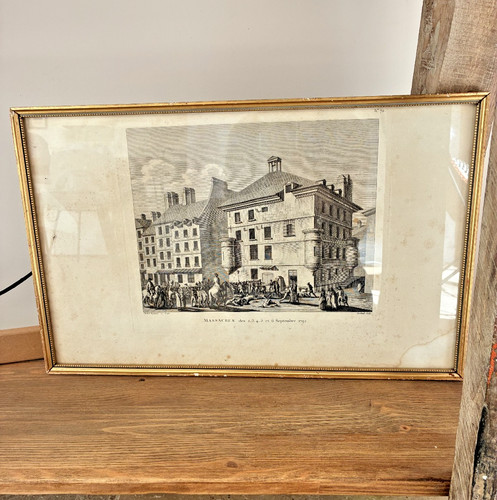 Gravure ancienne massacres - ancienne,