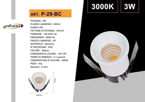 Mini spot led universe - led,