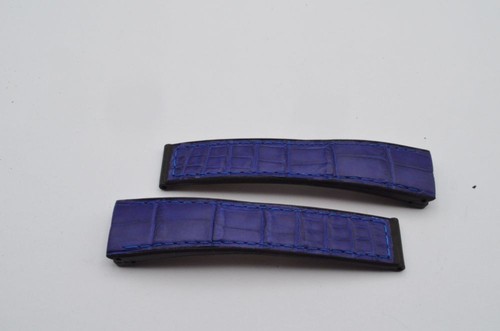 Corum bracelet cuir bleu - 19, mm