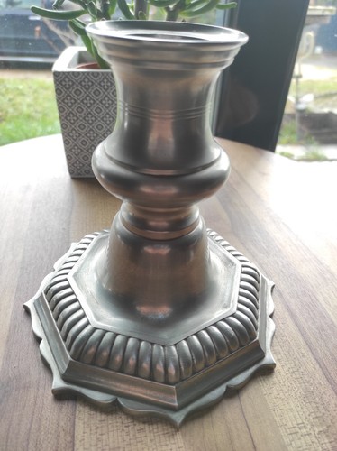 Bougeoir lampe étain - lampe, en