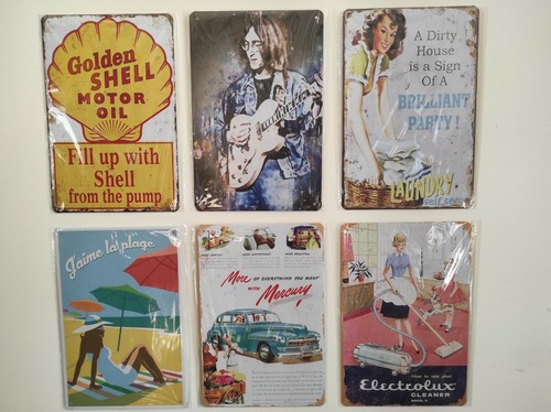 Plaques métal vintage