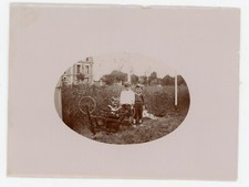 PHOTO SNAPSHOT, Langrune sur Mer circa 1900 wooden velociped bicycle old bike