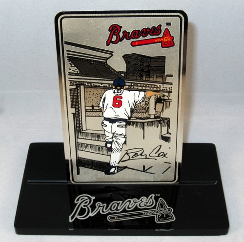 Bobby cox metal card - metal, display