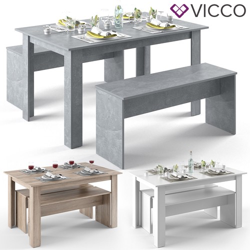 Mobilier table avec bancs - 2,