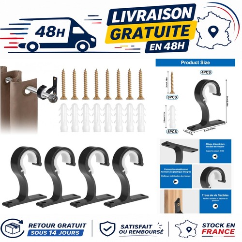 Lot supports de - de, tringle