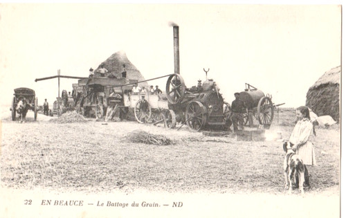 Cpa beauce le battage - beauce,