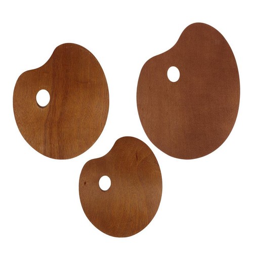 Palette ovale bois avec - ovale,
