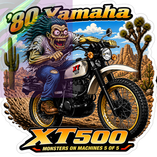 1980 yamaha xt500 9x9cm - 1980,