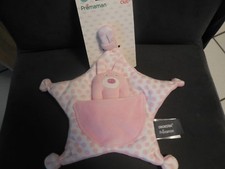 468/ doudou plat étoile rose