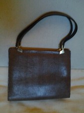 Vintage: Antique LIZARD HANDBAG, for women - leather interior