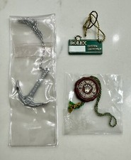 Genuine Rolex Submariner 80s Red Hang Tag Big Crown No Hologram + Anchor SET