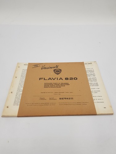 Manuel atelier lancia flavia - d'atelier,