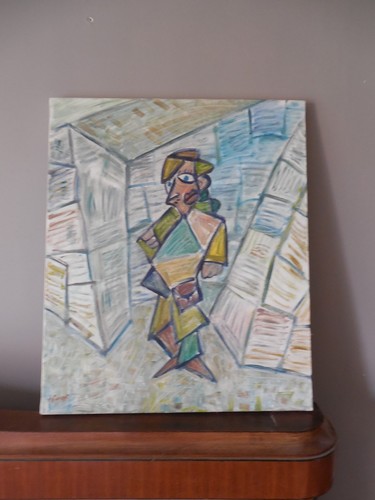 Tableau cubiste hst pierre - cubiste,