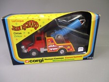 AX105 CORGI 1/43 BERLIET CIRQUE TRUCK JEAN RICHARD HUMAN CANON REF 1163