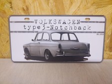 VW type 3 Notchback  Plaque Alu Déco