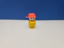 Vintage Fisher-Price Little People Whoops Pot/Pan Head Yellow Boy Rare HTF EUC