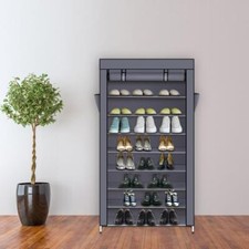 Étagère à chaussures à 10 niveaux Organisateurs de chaussures en tissu Armoire