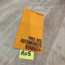 Renault 1967 liste prix tarif