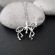 Dressage Horse pendant in sterling silver, Stylized horse charm, equestrianism