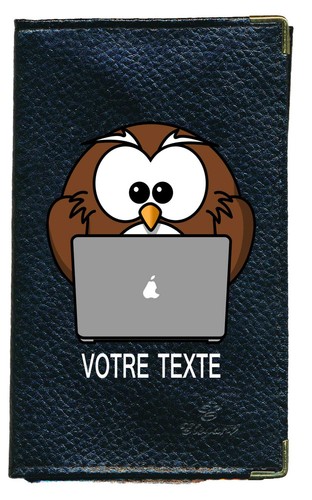 Etui carte grise noir cuir - grise,
