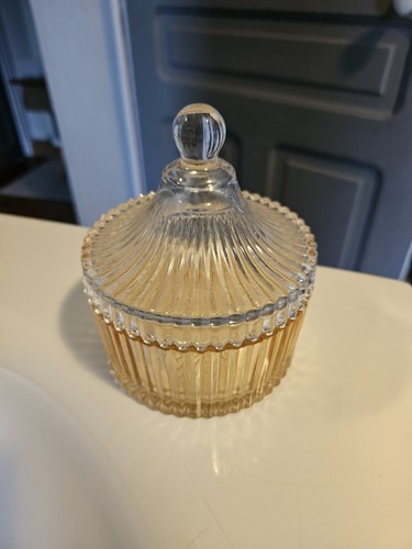 Bonbonnière verre strié - en,