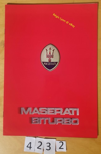 Maserati biturbo prospectus - maserati,