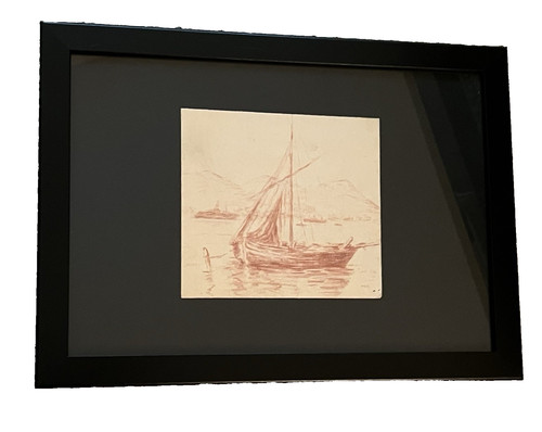 Ancien dessin sanguine - ancien, a