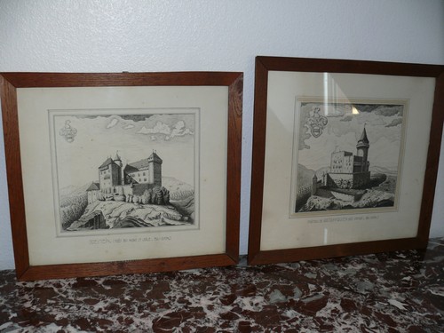 Très rare paire dessins - très,