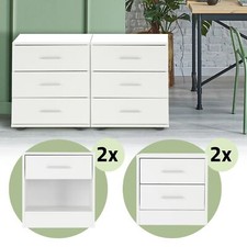 Lot de 2 tables de chevet commode avec tiroirs et compartiments modèle à choisir