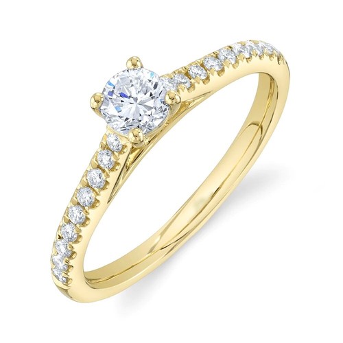 Bague solitaire diamant 14k - solitaire,