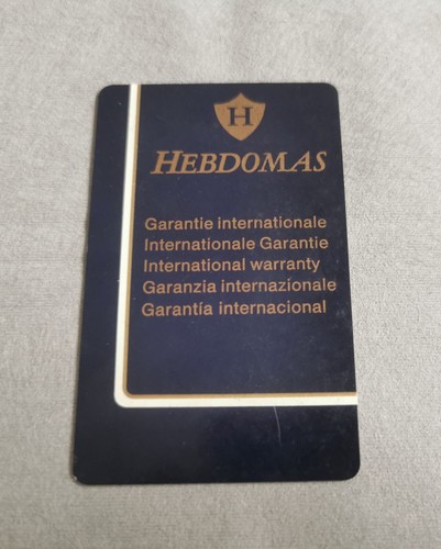Hebdomas carte garantie - hebdomas,
