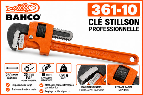 Bahco 361 clé - bahco, stillson