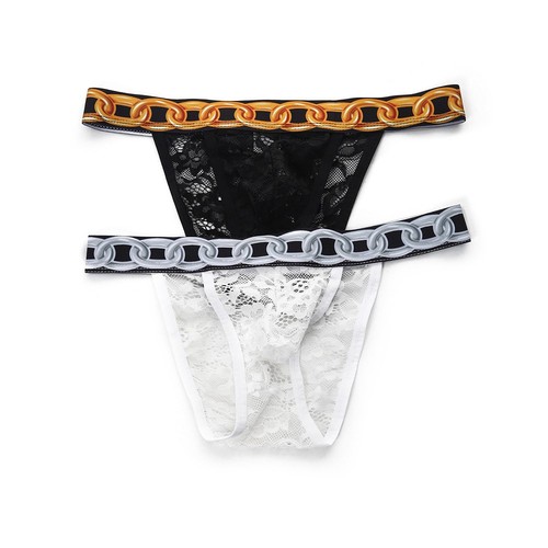 Slip homme dentelle jacquard